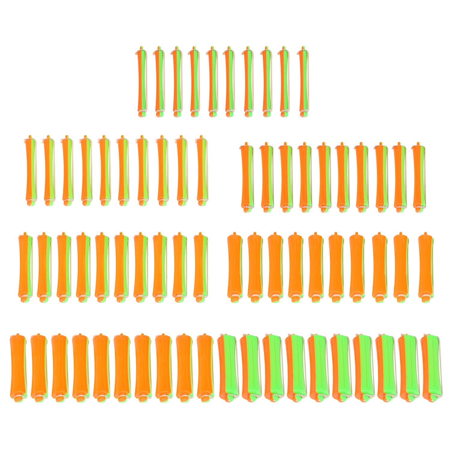 Varillas de permanente con bandas de varilla para permanente, varillas rizadas en frío, surtido de tamaños, rizador permanente, herramientas de salón de belleza de estilismo de cabello DIY, 10 Uds.