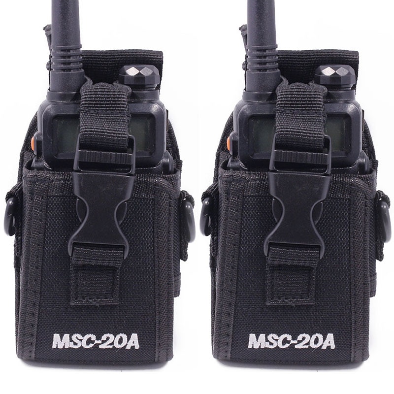 2 pçs MSC-20A walkie talkie caso titular saco para baofeng UV-5R BF-888S UV-82 walkie talkies tyt wouuxn em dois sentidos caso de rádio titular