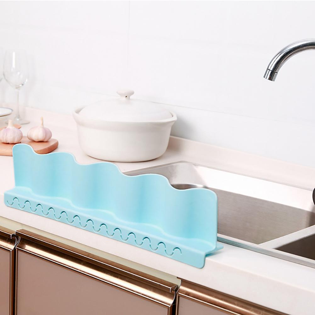 Sink Water Splash Guard Baffle Plate Wave Wash Basin Kitchen With Suction Cup