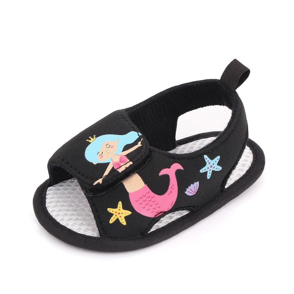 Baby Mädchen Schuhe für Sommer Schuh Kleine freundlicher Kleinkind Schuhe Carttoon Sterne Partei Prinzessin Schuhe Getriebe für 1 Jahr alt: Schwarz / 0-6 Monate