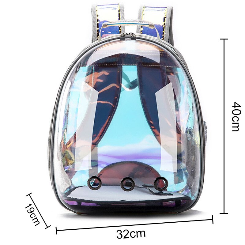 Cat bag Breathable Portable Pet Carrier Bag cat backpack cat carrier cat cage cat carrier bag: Laser bag