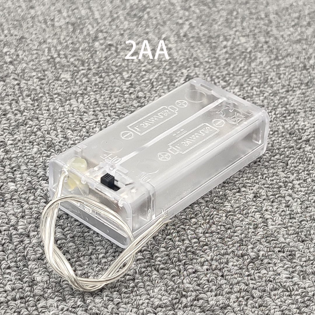 AA Battery Box AA Battery Case AA Battery Holder AA Storage Box DIY Leads With Cover With ON/OFF 2/3/4 Slots Series Clear Box: WHITE