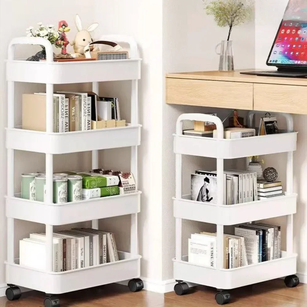 Mobiele opbergwagen Organisator Huishoudelijke snacks Planken Slaapkamer Meerlaagse opbergrekken Woonkamer Keukenwagen met wielen