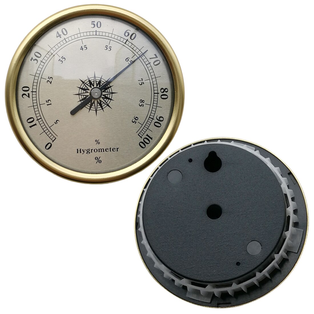 High Accuracy 7.2cm Gold Ring Surface Hygrometer Instrumentation Thermometer