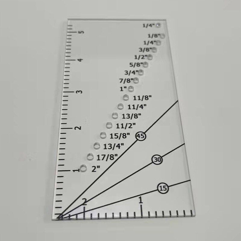 Acrylic Sewing Ruler DIY Allowance Ruler Perforated Seam Measuring Tool Quilting Perforated Seam Measuring Tool Sewing Ruler