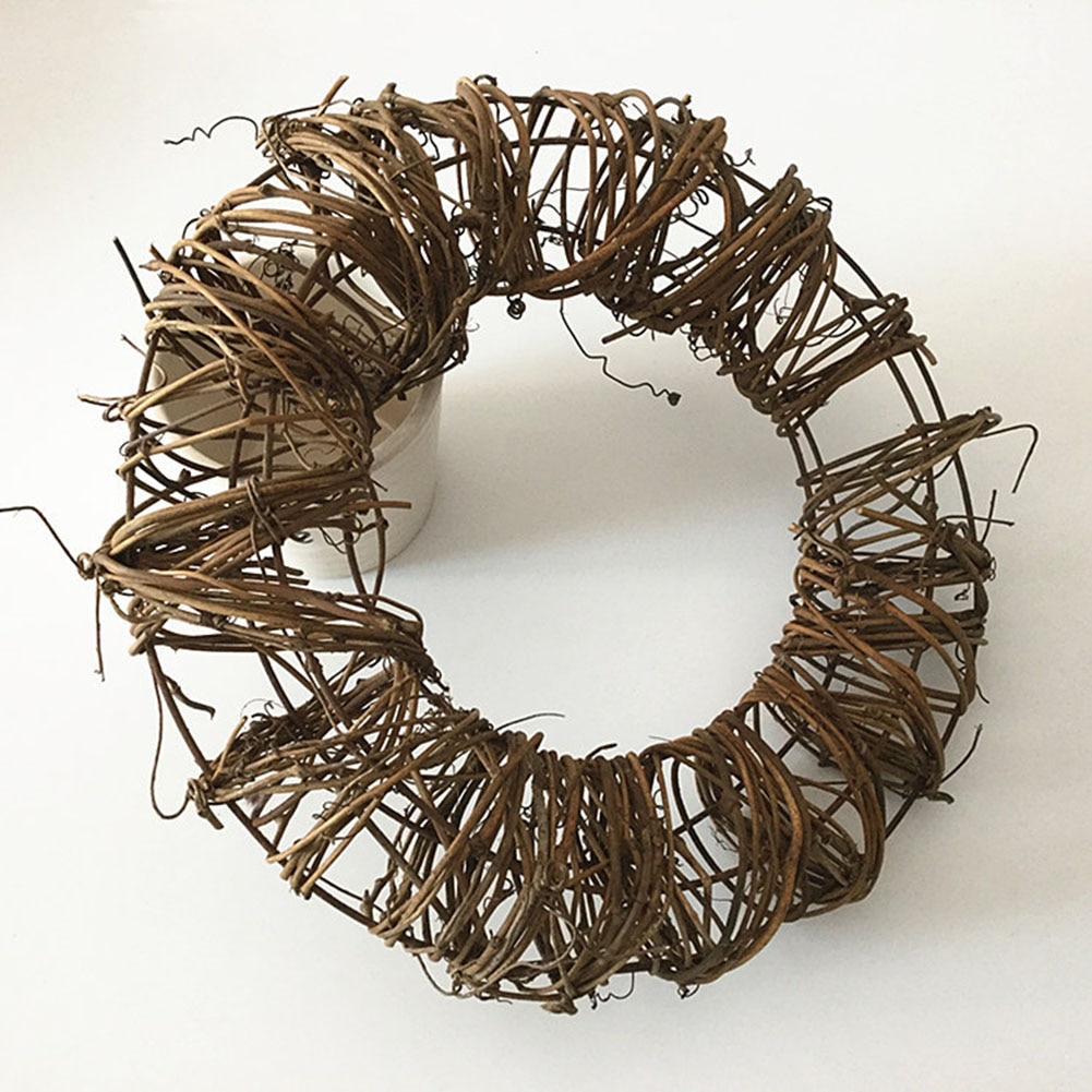 Christmas Natural Rattan Weaving Garland Base for Wedding Party DIY Decorations Photo Prop Window Door Lintel Decor Wreath