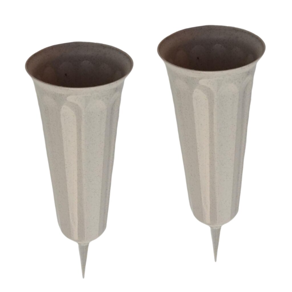 Set Van 2 Begraafplaats Vaas Memorial Begrafenis Leveringen Bloempot Grondpen Plastic