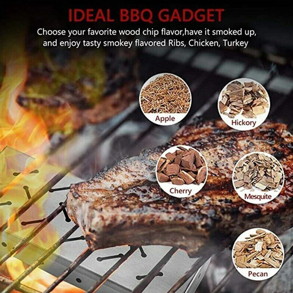 Steel Smoker BOX BBQ Steel Smoke Box Kitchen Tools Cooking Tools Bacon Mini Outdoor BBQ Products