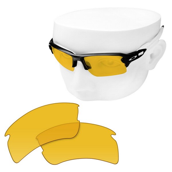 OOWLIT Polarized Replacement Lenses for-Oakley Flak 2.0 XL OO9188 Sunglasses: Yellow-Non Polarized