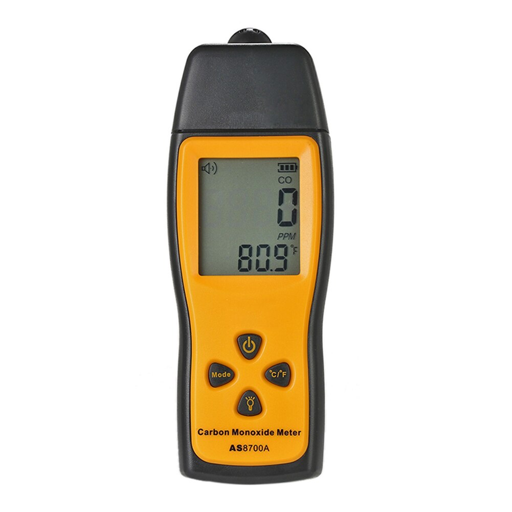 Draagbare Co Gas Analyzer Kleine Koolmonoxide Detector Gasdetector Monitor Co Lek Alarm Lcd Diaplay Sound Light Alarm
