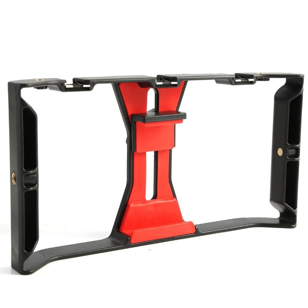 Video Camera Cage Stabilizer Film Making Rig For Smart Phone Video Rig Mobile Phone Hand Grip Bracket Holder Stabilizer: Default Title