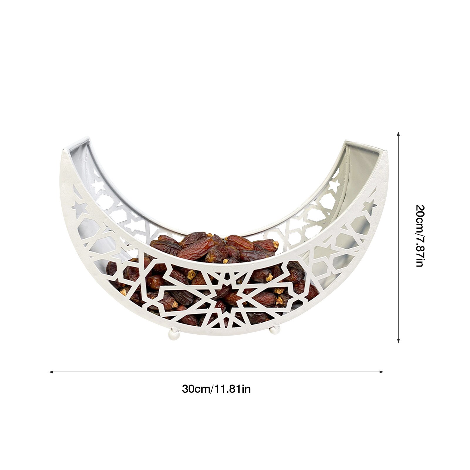 Prachtige Smeedijzeren Lade Maan Ster Fruit Lade Lade Gedroogd Fruit Lade Snack Tray Creativeeid Mubarak Decoratie Lade Home Decor