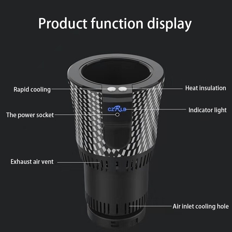 2-In-1 Smart Car Cup Warmer and Cooler 12V3A Electric Coffee Warmer Beverage Cooling & Heating Cup for Car Trip Bottle Cooler Wa