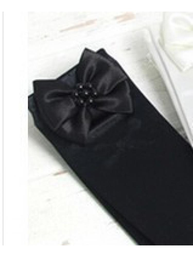 5 pares de guantes largos para niña, vestido con lazo de flores, blanco, rosa, de Navidad, de cumpleaños, negro y rojo