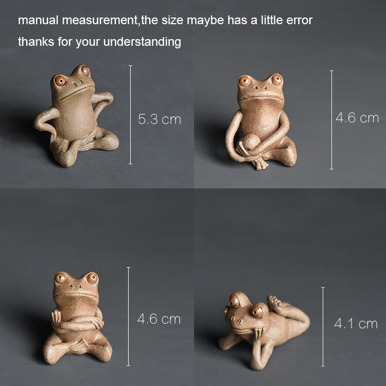Jingdezhen keramik ornamenter dyr frø statue te kæledyr/urtepotte bonsai feng shui indretning håndværk heldig boutique skulptur