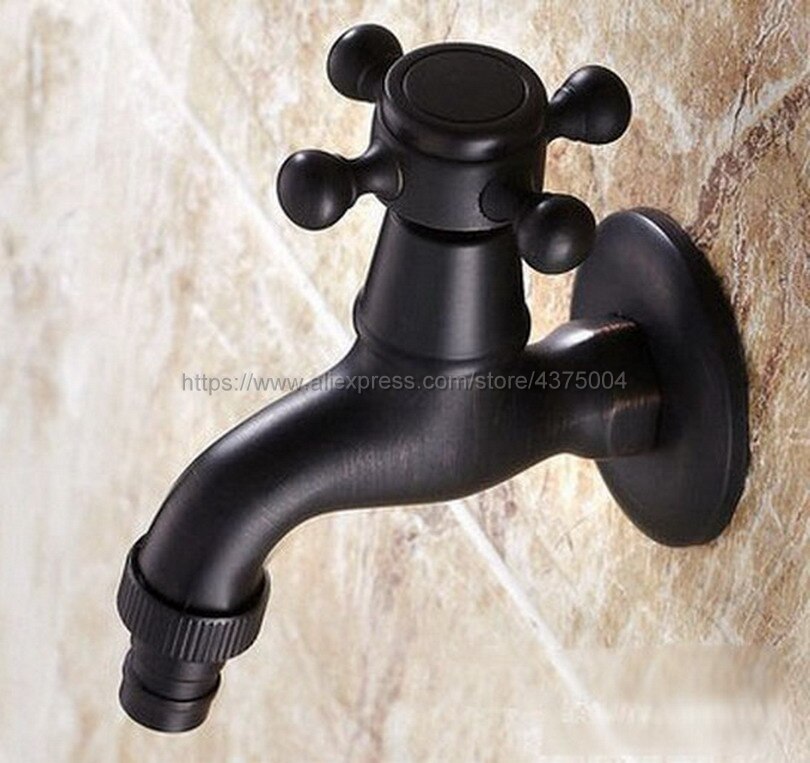 Garten retro Stil Schwarz Antike Bronze- beenden Waschmaschine Wasserhahn Bibcocks Kalten Wasserhahn Nav112