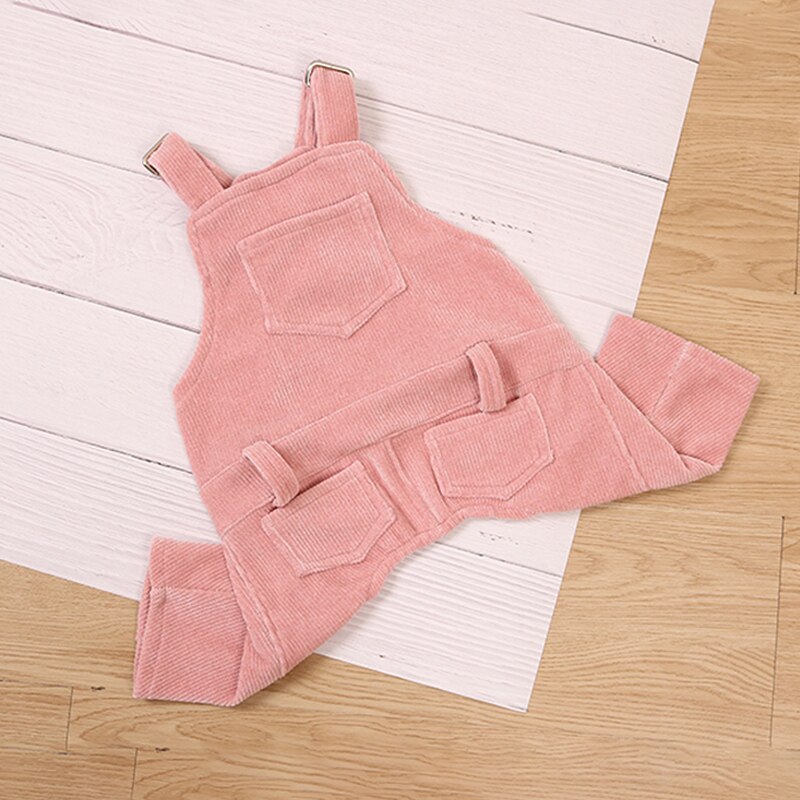 Adjustable Dog Jumpsuit Winter French Bulldog Clothes for Dogs Coat Warm Pet Dog Clothes Pug Clothing for Dog Pajamas Outfit: Pink / L
