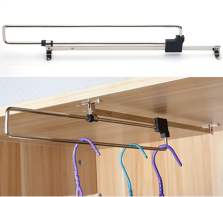 Armario extraíble ajustable de 200/300/350/400/450mm, suspensión Rail de suspensión, carril extensible, organizador de almacenamiento