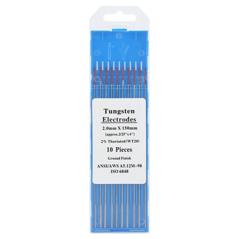 WT20 Tungsten Electrode Tig Rod 2% Thoriated Welding Accessories(2.0mm175mm)
