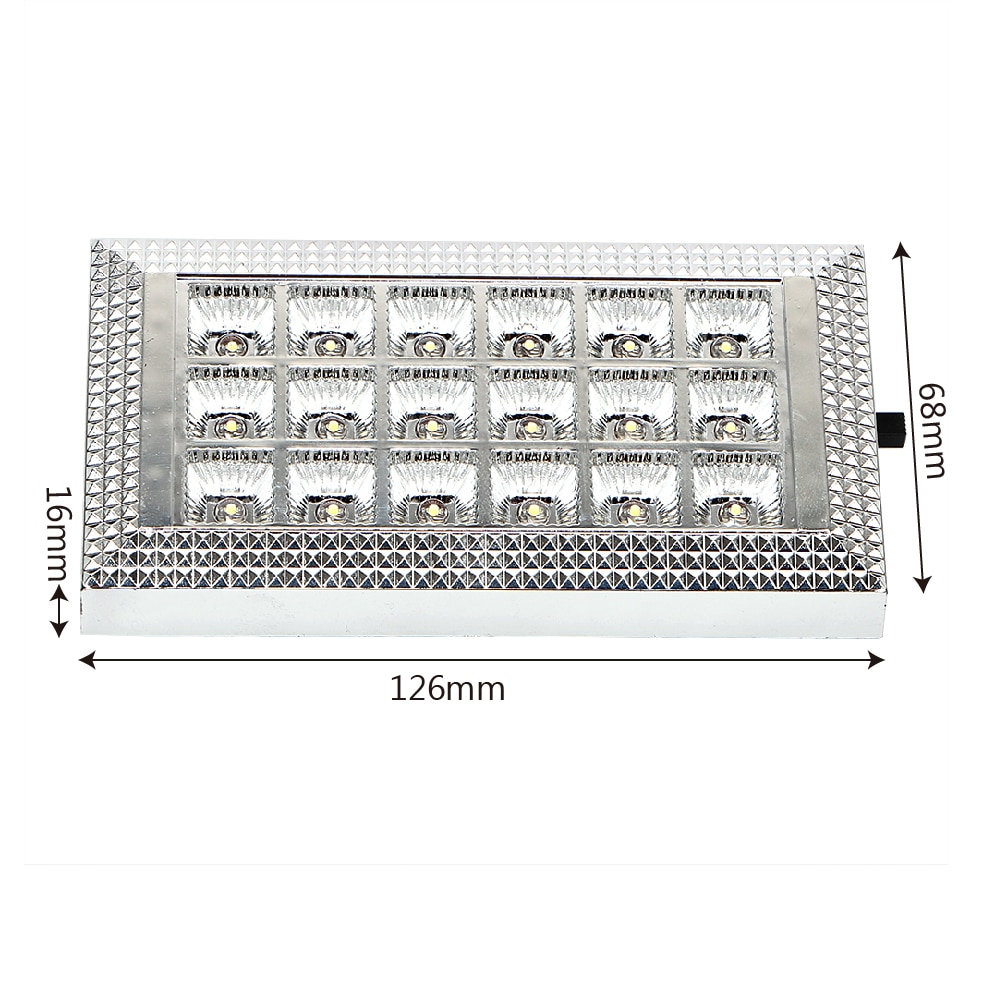 ITimo 18LED Car Dome Light Car-styling LED Auto Interior Light White Rectangular Roof Ceiling Lamp Bulb Signal Lamp 6000K