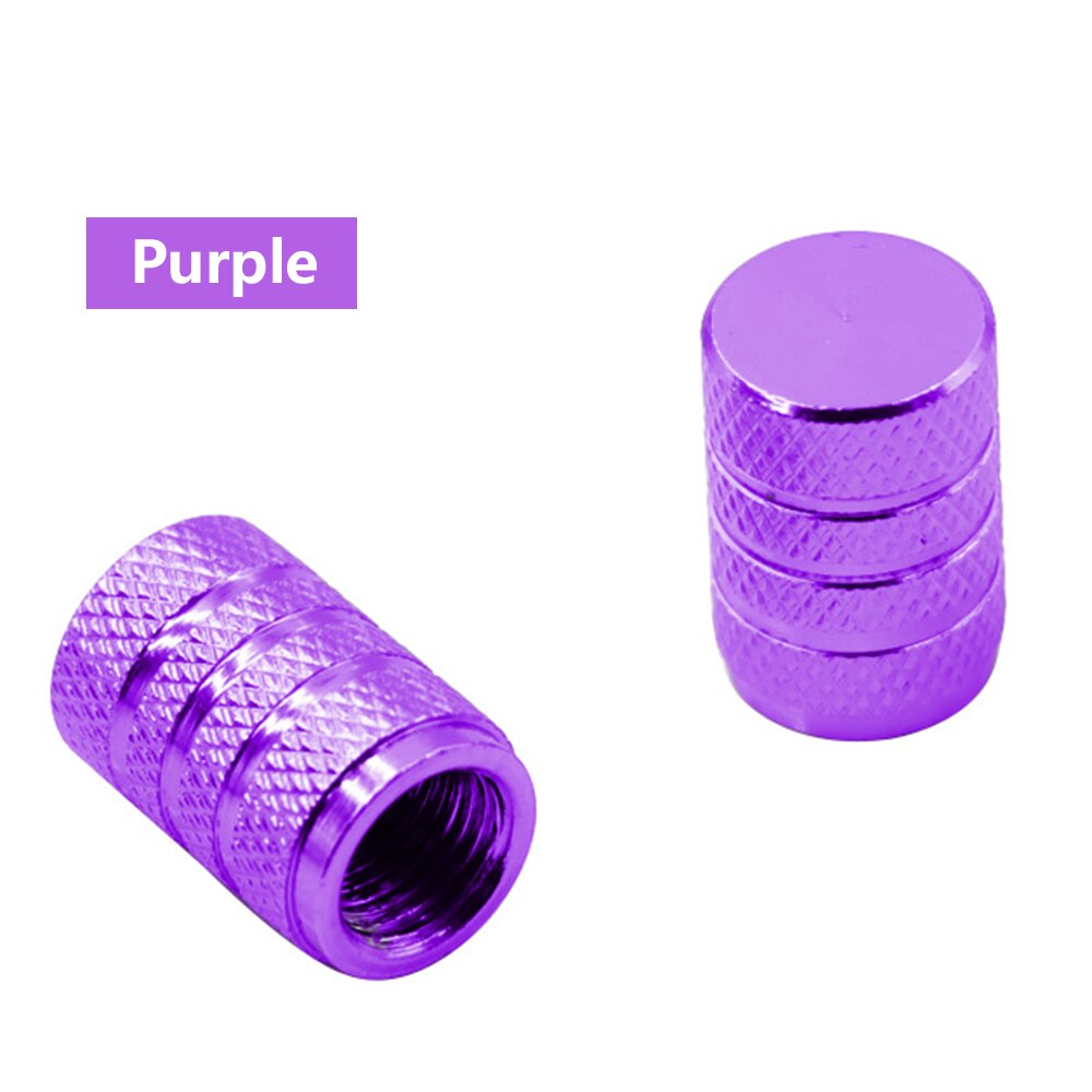 VERTVIE 2 uds rueda de bicicleta neumático cubierto coche motocicleta camión universal tubo neumático bicicleta AV SV tapa de válvula de aire americana a prueba de polvo: purple 2pcs