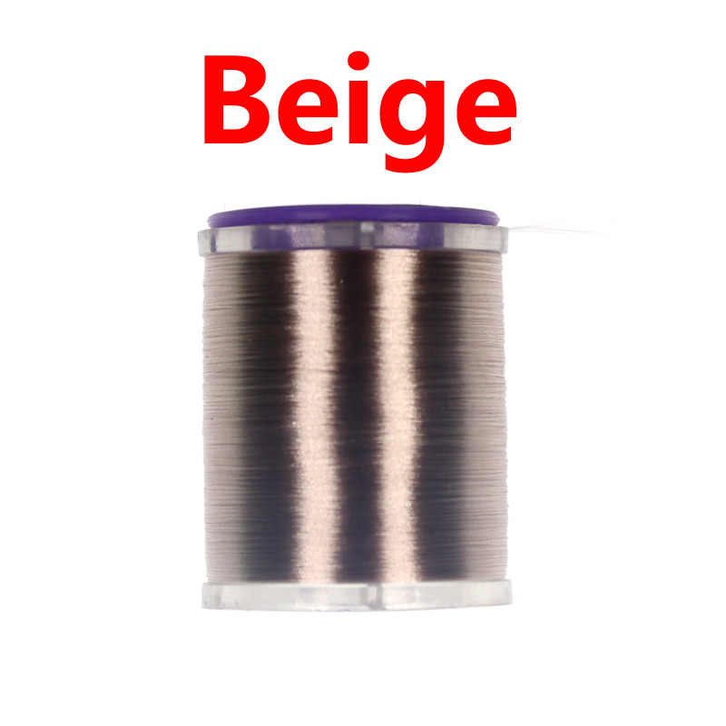 Wifreo 75D Fijne Hoge Treksterkte Vliegbindset Draad Met Standaard Spoel Spool Waxed Koppelverkoop Draad Voor Nimf Droog Natte Vliegen: Beige