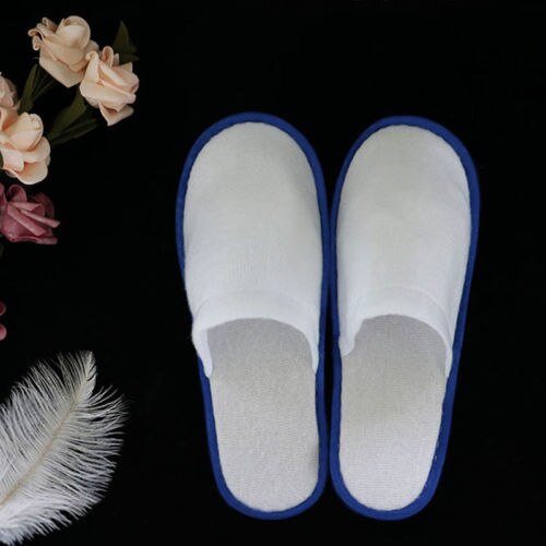 1 paar Wit Katoen Slippers Hotel SPA Wegwerp Schoenen Thuis Gast Supply Slippers