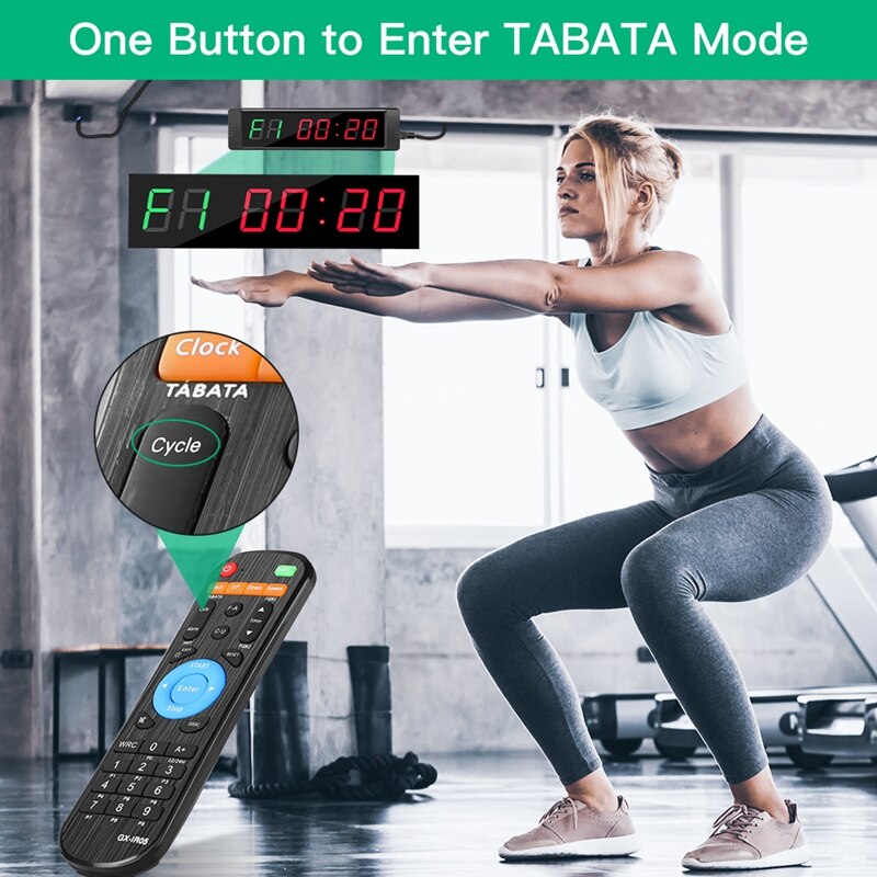 Programmeerbare Led Interval Timer Klok Stopwatch Sport Voor Fitness Gym Eu Plug