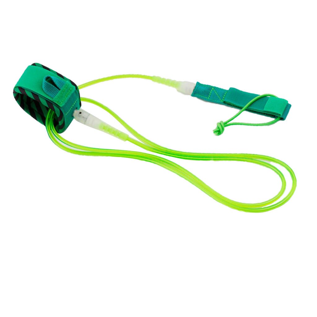 Premium Surf Leash, Maximum Strength, Lightweight, Kink-free, Perfect for All Types of Surfboards: Green 8 ft