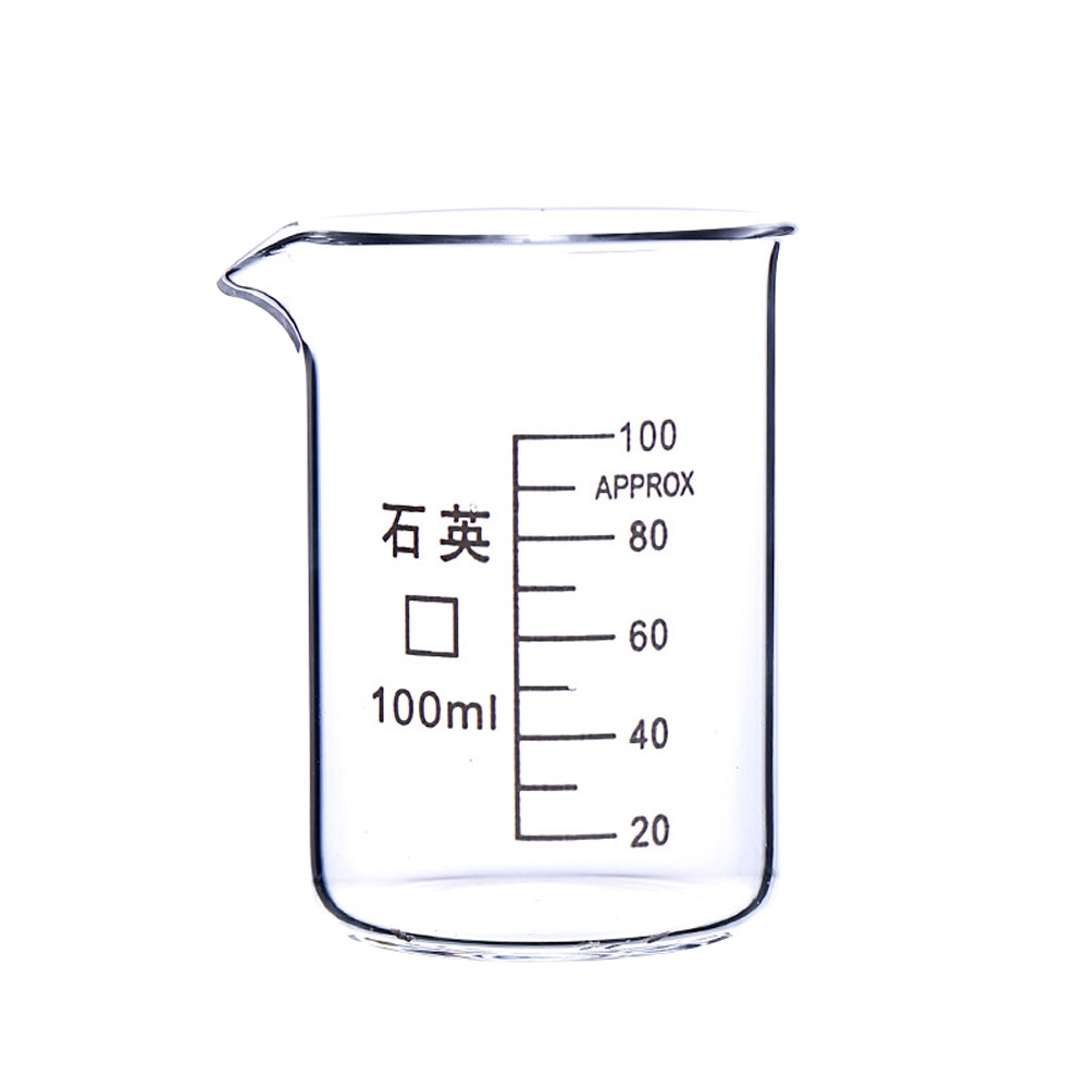 1pcs Quartz Beaker 50ml-500ml Chemistry Laboratory Borosilicate Glass Transparent Beaker Flask Crucible with Lids