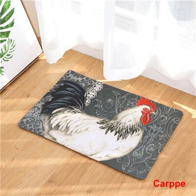 Anti Slip Floor Carpet Mat Chicken Animal Pattern Print Doormat for Bathroom Kitchen Entrance Rugs Home Decoration 40x60 50x80cm: 1 / 40x60cm