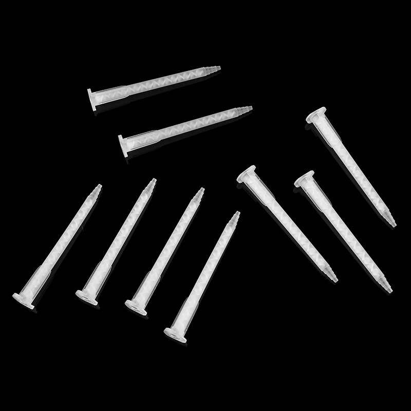 50pcs MA5.4-17S PP Static Mixer Mixing Nozzle AB Plastic Mixed Glue Nozzle 103.6mm for Epoxy Resin Adhesive Tool 50ml