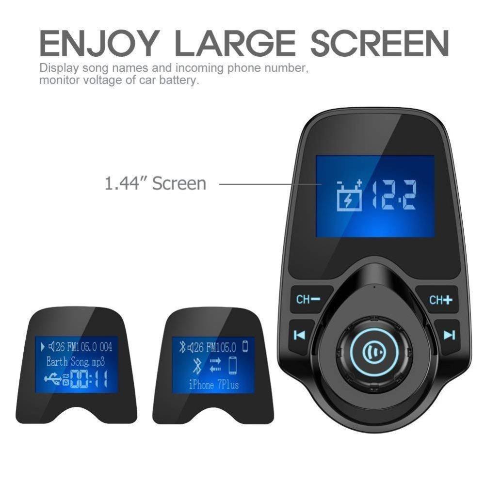Multifunction KM18 PLUS Car Kit Wireless Bluetooth Transmitter Player Radio Car Auto FM Adapter Charger Radio MP3 Vint F7S7