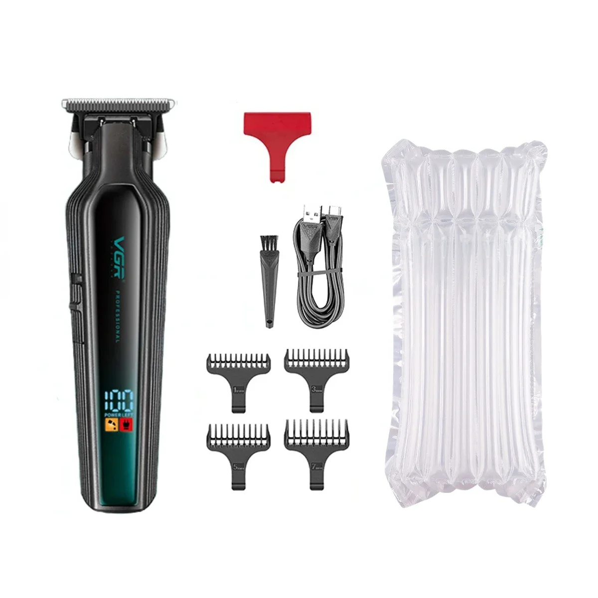 VGR Cortadora maquina de cortar cabello de pelo Cortadora Recargable Máquina cortadora de pelo de corte de pelo maquina cortar pelo Sin cable Barbero Pantalla digital Cortadora de pelo para hombres V-930