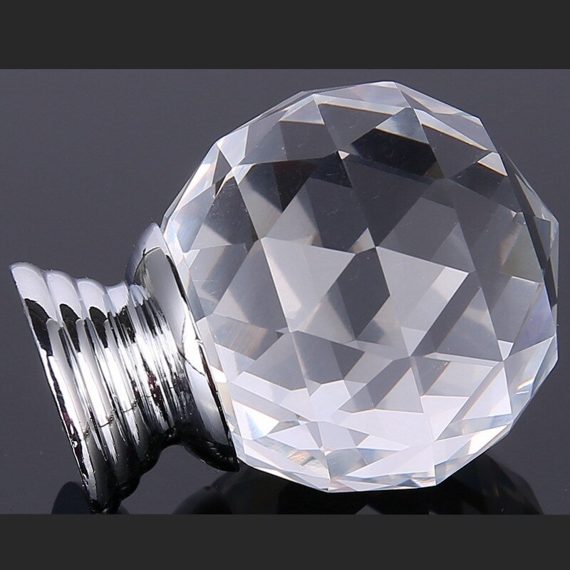 10 stk 20mm diamantdørknapper krystalglas skuffeskuffe køkkenskab dør garderobe håndtag hardware