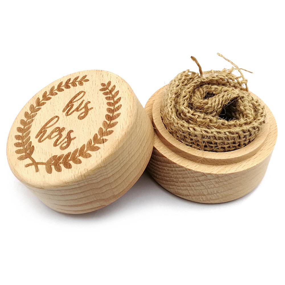Wooden Engagement Ring Box Wood Engagement Wedding Ring Box Jewelry Display Storage Case for Wedding Ring