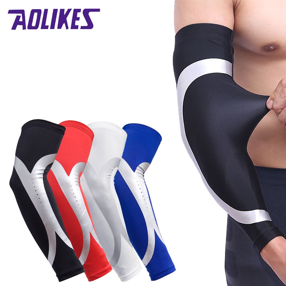1 stuk elastische gym sport elleboogbeschermers basketbal arm mouw elleboog ondersteuning elleboog beschermer sport veiligheid ml xl