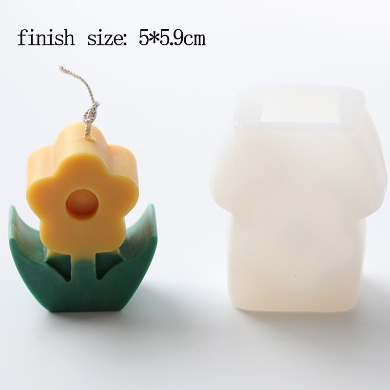 Candela al limone fai-da-te stampo in silicone aromaterapia formaggio arancia fragola candela sapone che fa muffa: fiore