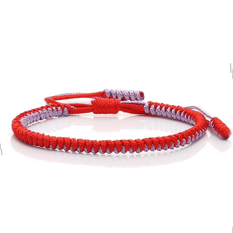 Tibetan Buddhist Adjustable Handmade Braided Bracelets & Bangles Original Knots Lucky Rope Charm Bracelet For Women Men Jewelry: style 2