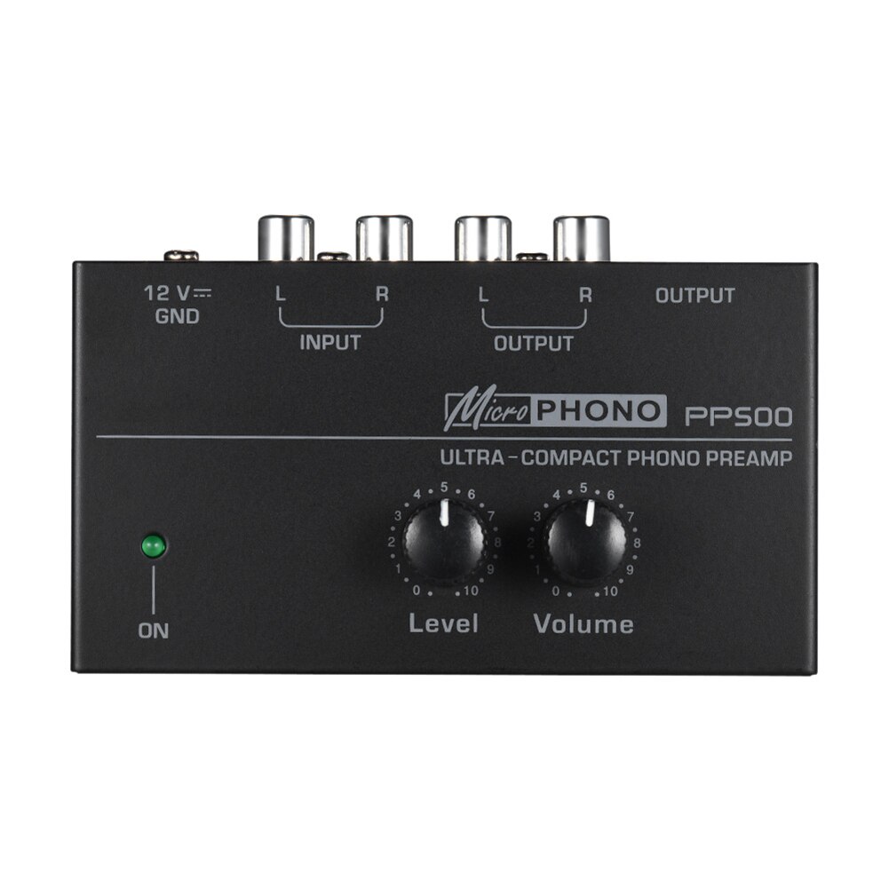 PP500 Phono Voorversterker Voorversterker Met Niveau Volumeregeling Rca Input Output 1/4 "Trs Output Interfaces Voor Lp Vinyl Draaitafel