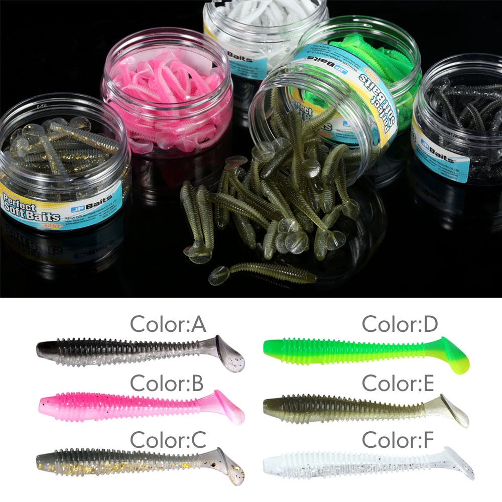 Leurre artificiel et doux à gros impact,wobbler softbait de 0 mm, 2,3 inch, 50mm et 1,6 inch, pour la pêche à pagaie et poisson nageur à queue,