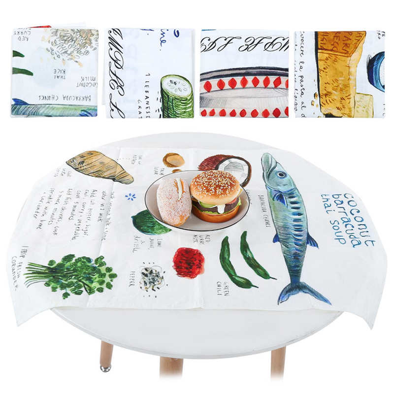 Tablecloth Cotton+Linen Table Cover Dining Room Hotel Wedding For Living Room Kitchen Food Photography