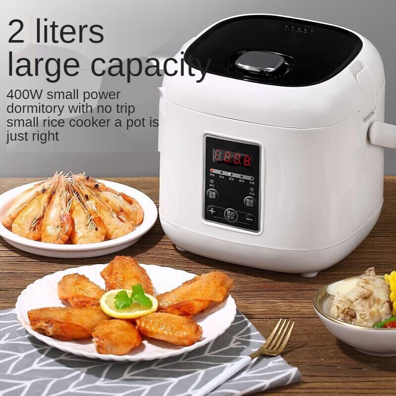 2 Liters Multifunctional Rice Cooker Household 3-5 People Low-power Soup and Rice Cooker 24 Hours Timed Small Rice Cooker
