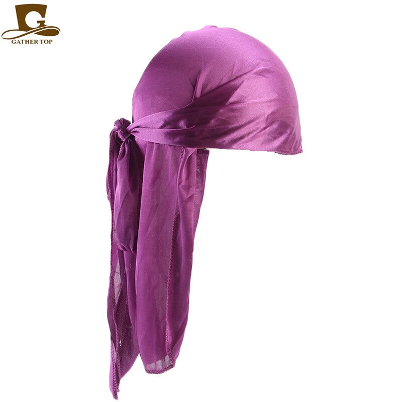 Turag sombreros diadema pirata de los hombres y las mujeres sombrero de seda suave de Nylon tapa: Púrpura