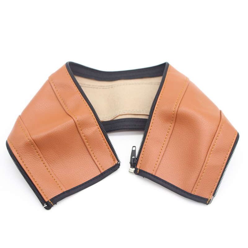 Durable manga de mango de cuero de la PU de Bar para cochecito de bebé protector 1 Uds reposabrazos cubierta de coche de bebé Accesorios: Marrón