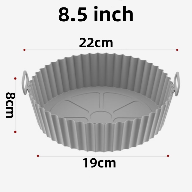 Plateau de cuisson de four réutilisable, friteuse à Air, moule rond en Silicone, Pizza poulet frit, panier en Silicone, poêle antiadhésive, accessoires de cuisson: Rose