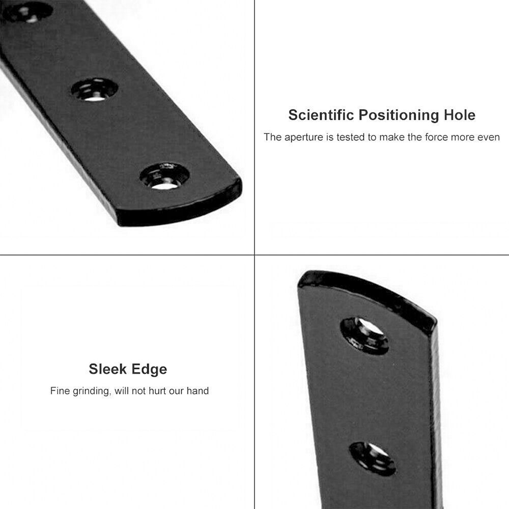 Thickened Black Iron Angle Code Fixing Bracket Stainless Steel Angle Code 90 Degree Angle Code Triangle Bracket Black Angle Code