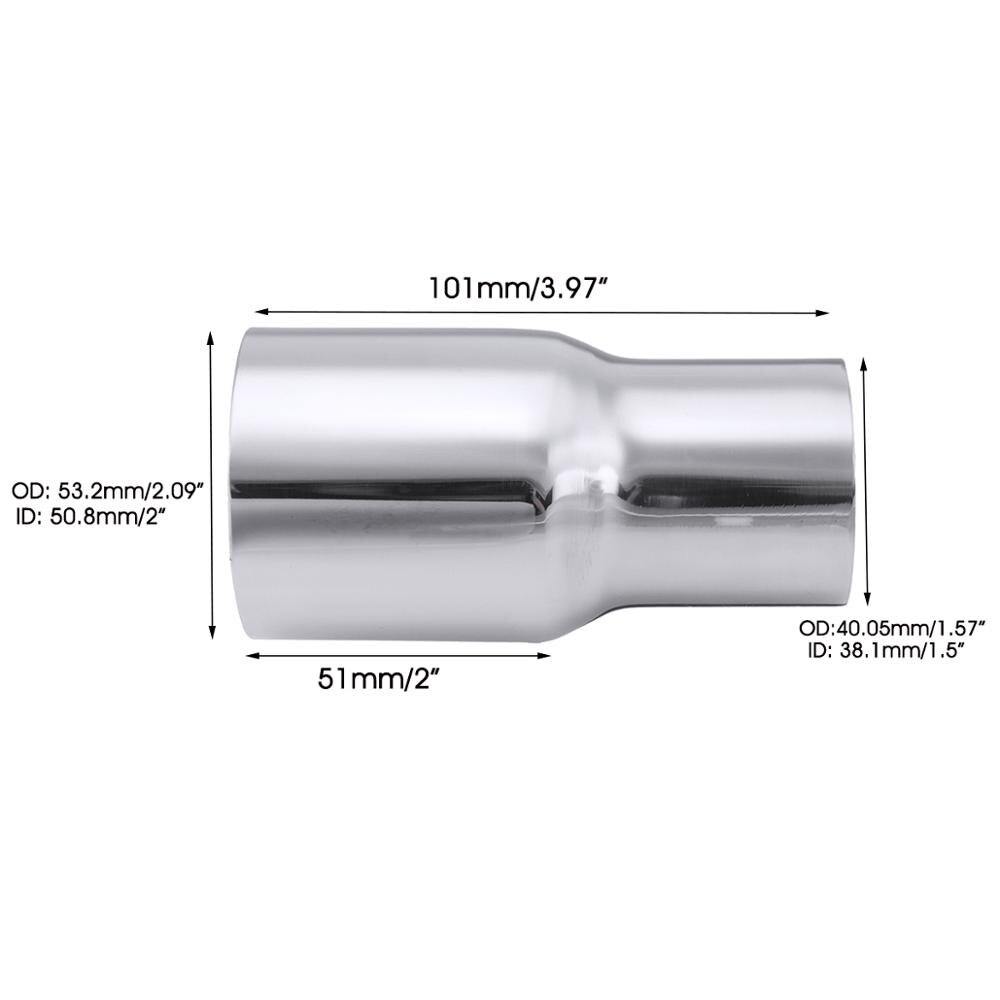 Universal 2” To 3” Stainless Steel Exhaust Pipe Reducer – Connector Adapter By Automall_tech