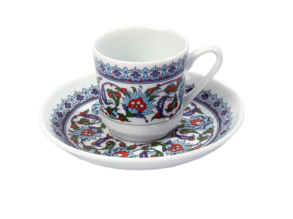 Stilfuld maling kaffekop plade porcelæn espresso rejse keramik håndlavet tyrkisk te kop vintage kubek do kawy te kopper  ea6 byd
