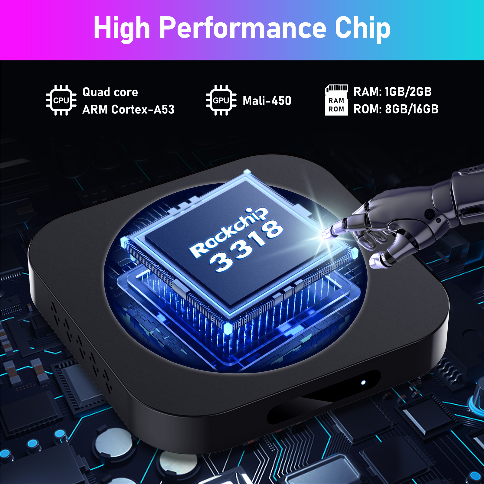 H96Max M5 Android Smart TV Box Rockchip RK3318 4K HD Set Top Box 3D Streaming Media Player 1G 8G 2G 16G USB2.0 OTA